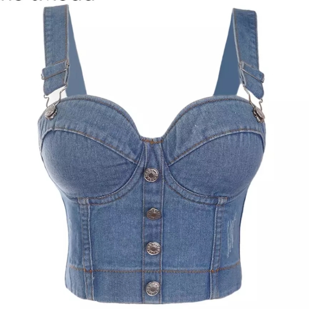 Denim bustier